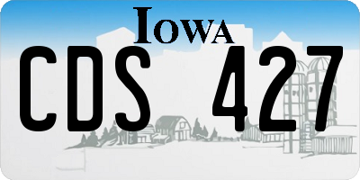 IA license plate CDS427