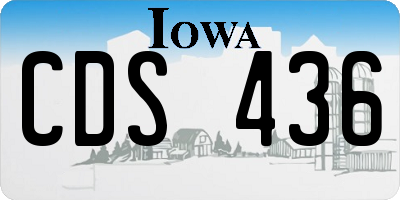 IA license plate CDS436