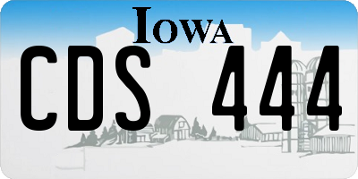 IA license plate CDS444
