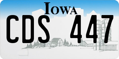 IA license plate CDS447