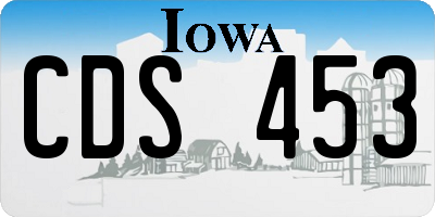 IA license plate CDS453