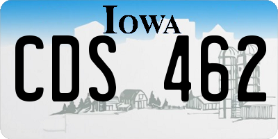 IA license plate CDS462