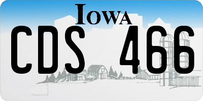 IA license plate CDS466