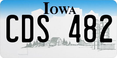 IA license plate CDS482