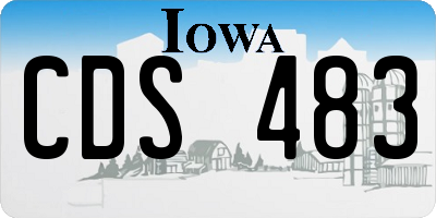 IA license plate CDS483