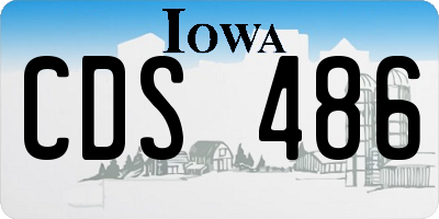 IA license plate CDS486
