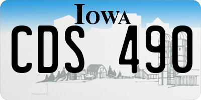 IA license plate CDS490