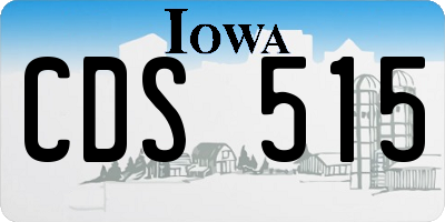IA license plate CDS515