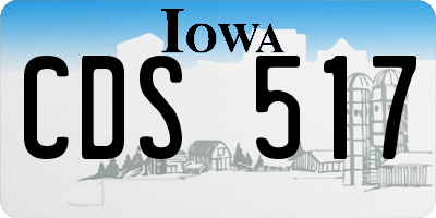 IA license plate CDS517
