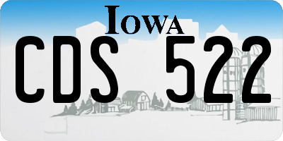 IA license plate CDS522
