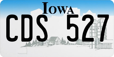 IA license plate CDS527