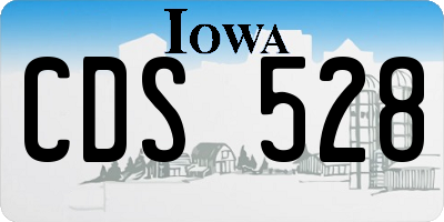 IA license plate CDS528