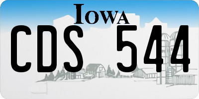 IA license plate CDS544
