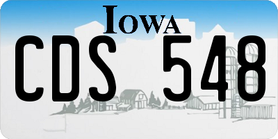 IA license plate CDS548