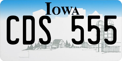 IA license plate CDS555