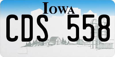 IA license plate CDS558