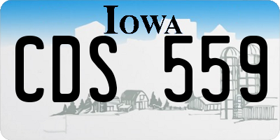 IA license plate CDS559