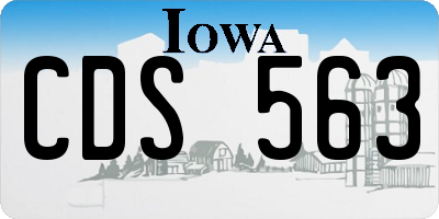 IA license plate CDS563