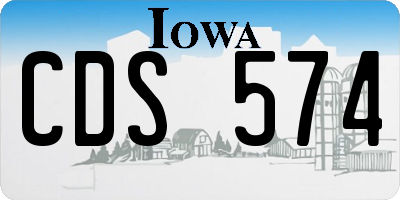 IA license plate CDS574