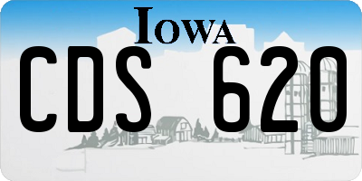 IA license plate CDS620