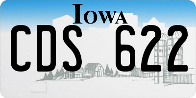 IA license plate CDS622