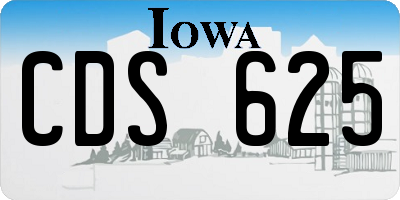 IA license plate CDS625