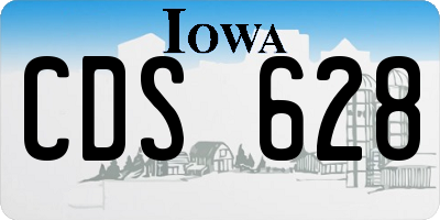 IA license plate CDS628