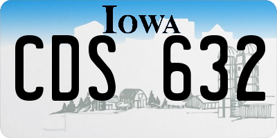 IA license plate CDS632