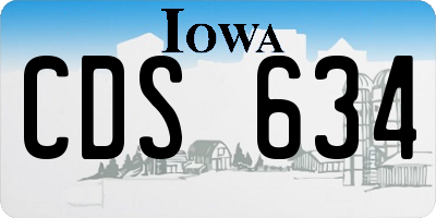 IA license plate CDS634