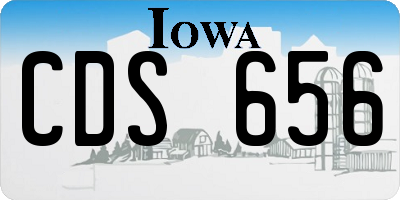 IA license plate CDS656