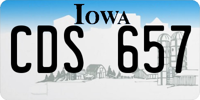 IA license plate CDS657