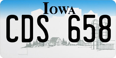 IA license plate CDS658