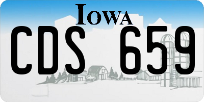 IA license plate CDS659