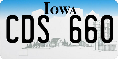 IA license plate CDS660
