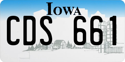 IA license plate CDS661