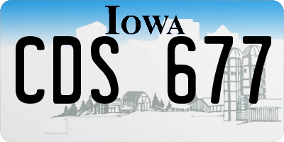 IA license plate CDS677
