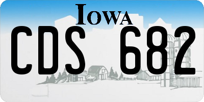 IA license plate CDS682
