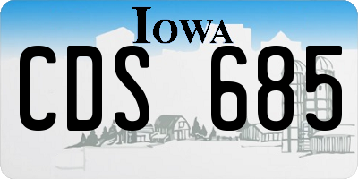 IA license plate CDS685