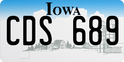 IA license plate CDS689