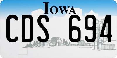 IA license plate CDS694