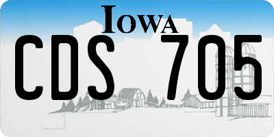 IA license plate CDS705