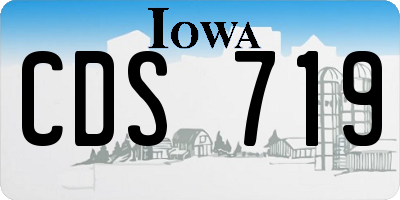 IA license plate CDS719