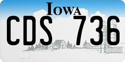 IA license plate CDS736