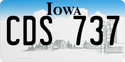 IA license plate CDS737