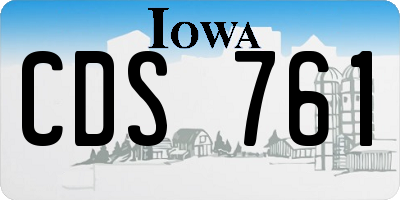 IA license plate CDS761