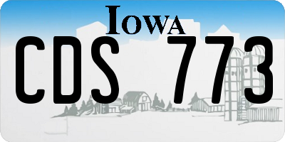 IA license plate CDS773