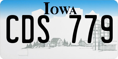IA license plate CDS779