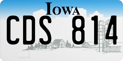 IA license plate CDS814