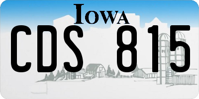 IA license plate CDS815