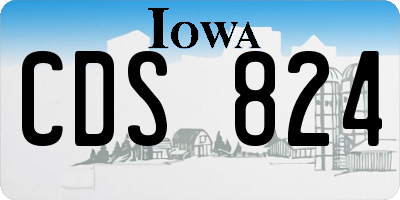 IA license plate CDS824